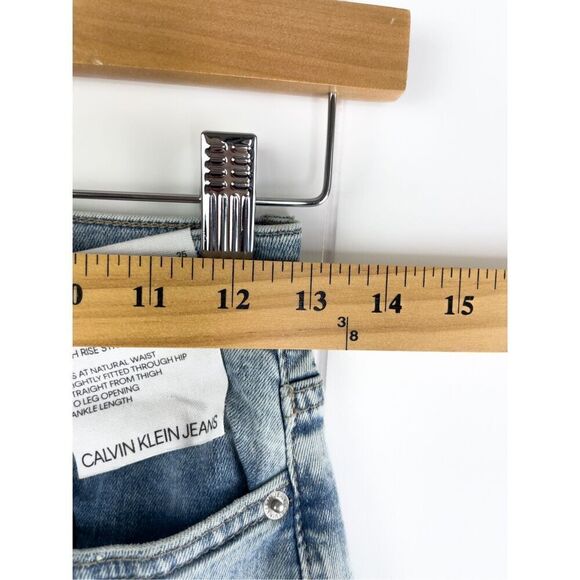 NWT Calvin Klein Jeans High Rise Straight Ankle Jean Size 25 - Picture 6 of 12